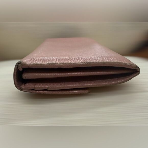 Prada Saffiano Leather Blush Pink Women's Continental Wallet with COA - Picture 6 of 16